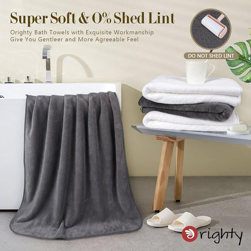 ~? Orighty Microfiber Bath Towel Set Pack Of 2 (27 X 54) - S 1