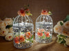 Centerpiece Cage 16 cm with LED Lights and Flowers 1