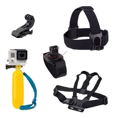 Kit Gopro Suporte Peito Cabeça Bastão Flutuante Luva Mão 0