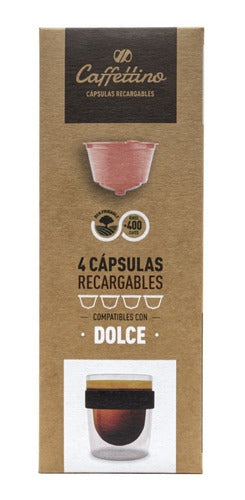 Caffettino Rechargeable Capsule Pack with Brazilian Ground Coffee 4