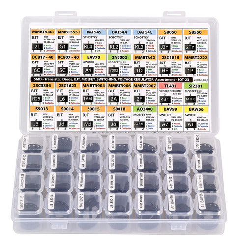 ZEBULON SMD SOT-23 Assorted Electronic Components, Transistors 1