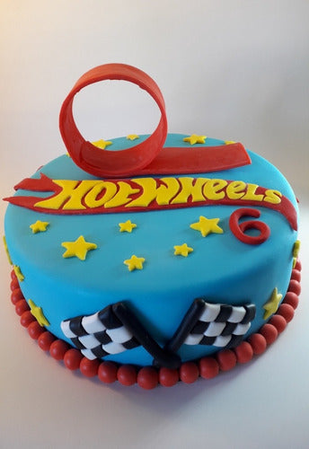 Misolti Torta Hot Wheels Con Rulo Porcelana Fria - Resto Comenstible 6