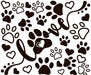 Klings Decorative Vinyl Love Pets Dog Cat Paws 1