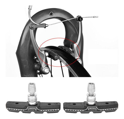 Um Par De Sapatos Lebycle Rubber Mountain Bike V Brake Block 2