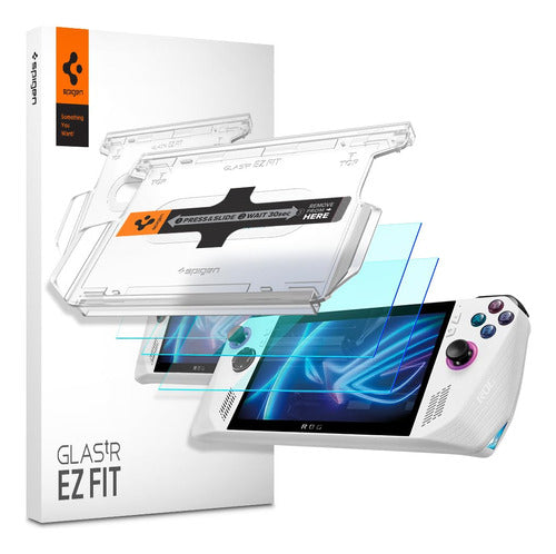 Spigen Tempered Glass Screen Protector [Glastr Ez Fit] Designed For Asus Rog Ally - 2 Pack 0