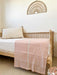 Bed End Old Pink Gauze with Cotton Lace - 200x50 cm 0