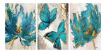 ModaparaTi Triptych with Butterflies and Flowers (120x60cm) 1