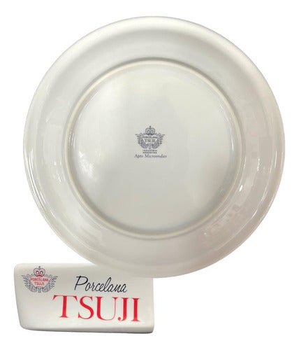 Set of 24 Tsuji 25cm Flat Plates Porcelain with Seal - Free Shipping 3