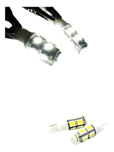 KINSTECH 2 X 168 194 T10 White High Power 9 SMD LED Side Light 0