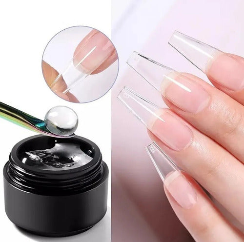 Fashion Press On Soft Gel 8ml +100 Ultra Thin Coffin Tips 2