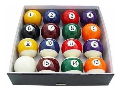 Complete Pool Set with Balls, Cues, Chalks, Tips, and Triangle Kit - Bisonte Brand 1