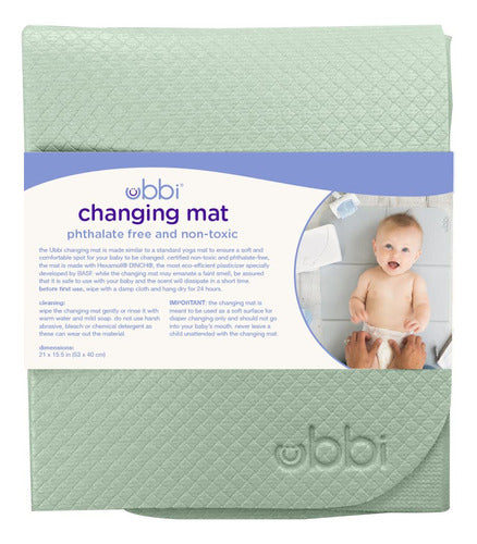 Ubbi Soft And Comfortable Portable Changing Pad, 30x40 Cm, Sage Green 1