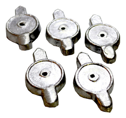 Set of 5 Aluminum Kitchen Knobs 1/2 Semi-Industrial Shaft 8mm x 5 Units 0