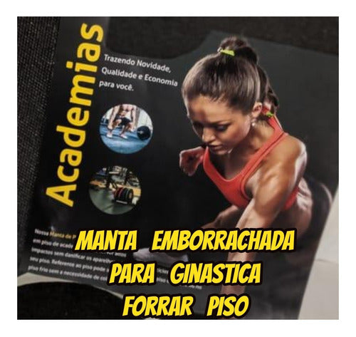 Manta Borracha 3mm-10.00x1.00mts Para Academia Forrar Geral 4