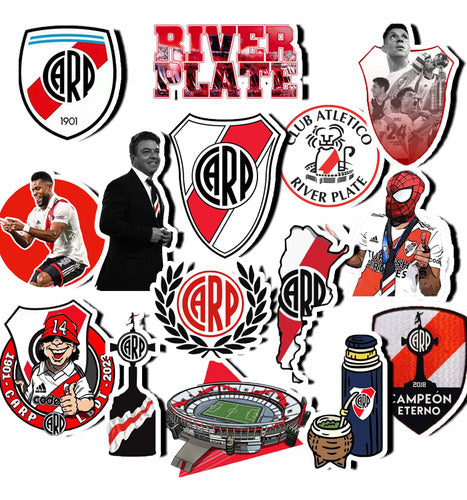 SubliJF Pack De Stickers De River Plate Por 15 Unidades 0