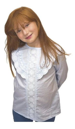 Witty Girls Cotton Embroidered Kindness Blouse for Girls 0