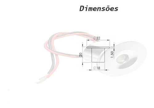 Luz De Cortesia Pontual 12 V Amarela Barco Lancha 2