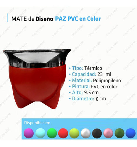 Hogar Liniers Mate De Diseño Paz PVC Térmico Colores 1