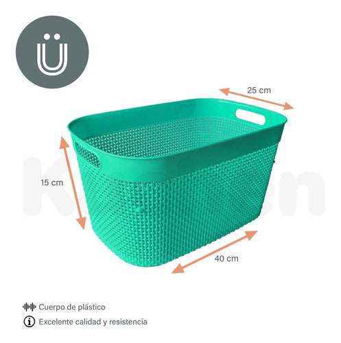 Medium Perforated Laundry Basket Organizer 1
