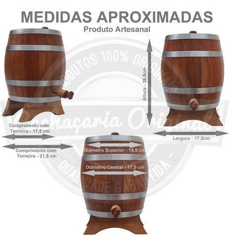 Barril Cabureíba Vertical 3l Madeira 4