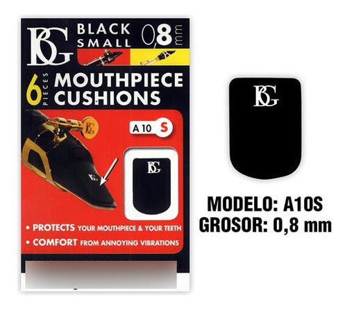 B&G Protecting Mouthpiece for Saxophone and Clarinet, Black, Small 0.8mm, Model A10S 1