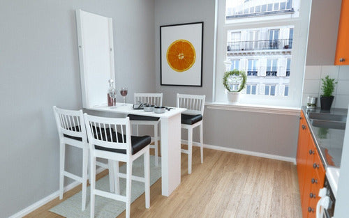 Folding Breakfast Bar Floating Desk White 1