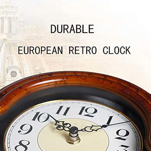 Beesealy Retro Table Clock 10 Inches, Silent, Suitable 3