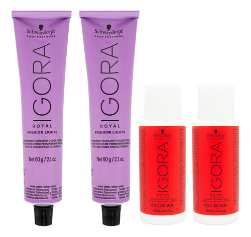 Schwarzkopf Igora Fashion Lights Kit X2 Tinturas + Oxidantes 1