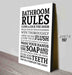 Laminas Argentina Modern Bathroom Rules Wall Art 1