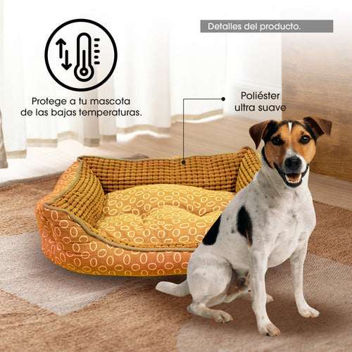 Deluxe Soft Small Cushioned Dog Bed Comfortable 6