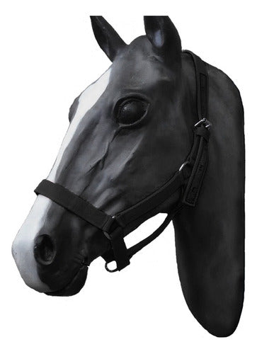 Bozal De Nylon Caballo Adulto Sin Cabestro Color Negro 1