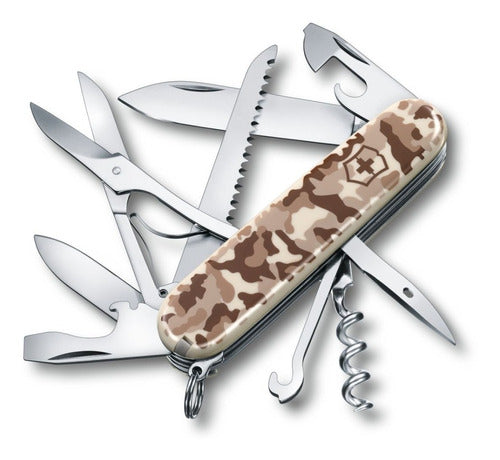 Victorinox Huntsman Camo Beige 15-Function Pocket Knife + Pouch 2