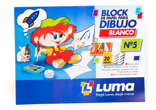 Generic Block De Hojas Blancas Para Dibujar Y Pintar N° 5 Niños M357 0