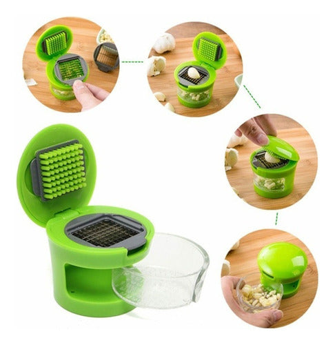 Kitchen + Home Garlic Press Chopper with Storage 0