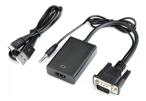 Conversor Vga A Hdmi | Conecta Notebook O Pc A Monitores 0