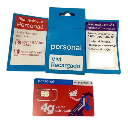 Personal SIM Chip - Prepaid - 3 in 1 - 4G New Line 0