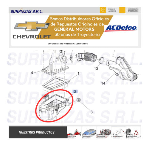 Chevrolet Carcasa Filtro Aire Inf Tracker 20/ 100% Original 1