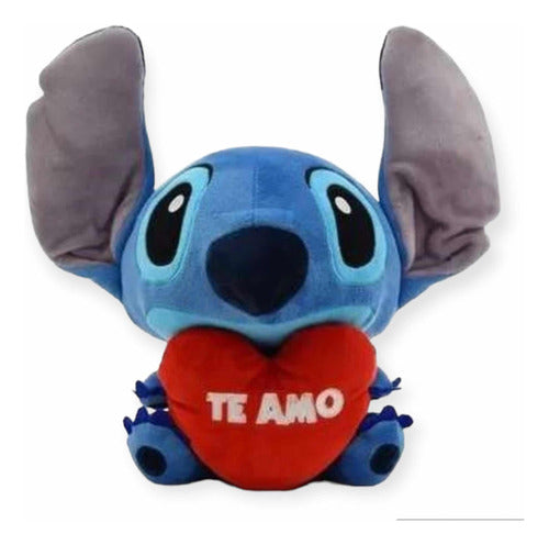 DMT Plush Stitch with Heart 25 Cm Phi Phi Original Movie 0