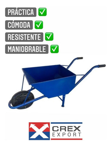 Crex Export Reinforced Construction Wheelbarrow 75 Liters - Free Shipping 2