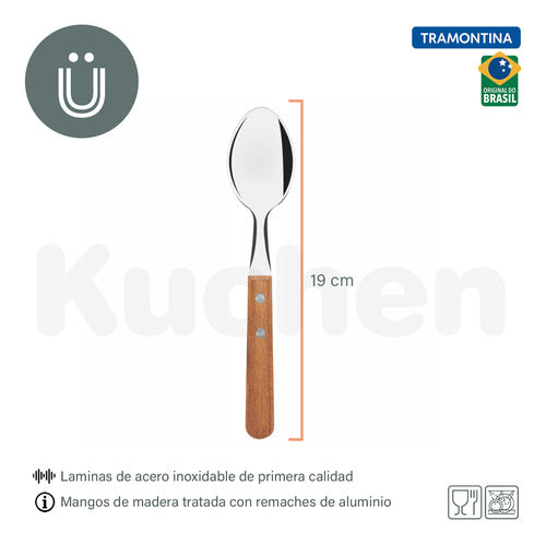 Set of 4 Tramontina Dynamic Stainless Steel Table Spoons 1