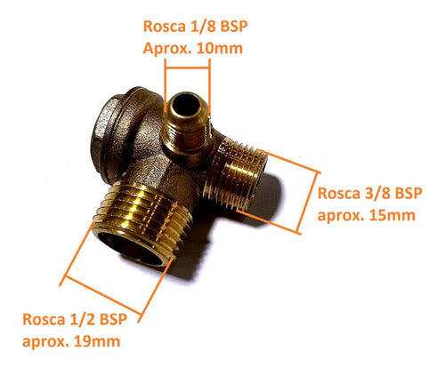 Lüsqtoff Válvula Compresor Retencion Antirretorno 25 50 100 Litros 1