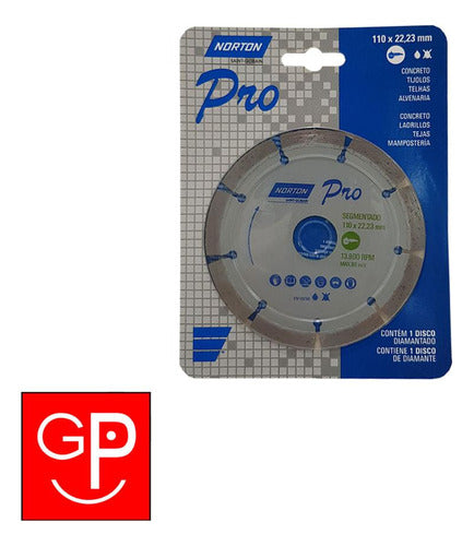 Norton Pro Segmented Diamond Disc 110x22.23mm G P 1