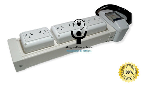 Total Cold Power Strip 6 Outlets 10A 3x4mm Thermal Protection 3