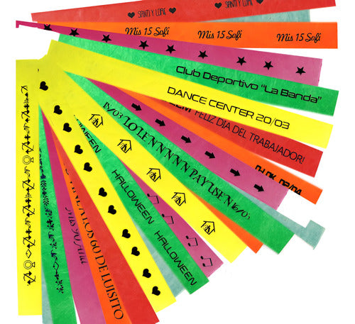 Tyvek 200 Customized Wristbands for Parties and Bars - Fluo 0