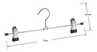 Metal Hook Set of 20 Pant Hangers with Clips 2