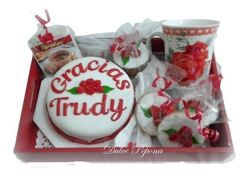 Dulce Pepona Personalized Breakfast Set with Mini Cake, Cupcakes, and Cookies 1