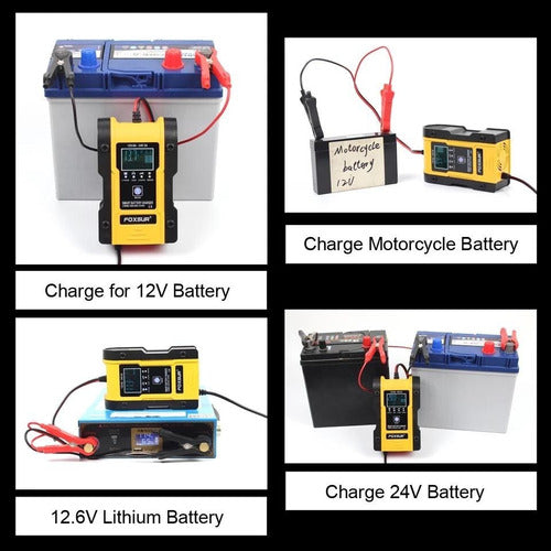 Cargador De Batería Inteligente Automático 12-24v Gel Acido 1