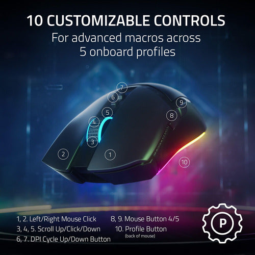 Razer Cobra Pro Wireless Gaming Mouse with 10 Personal Controls 1