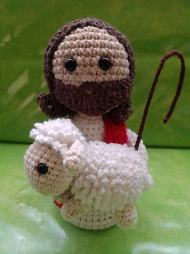 Jesús Buen Pastor Tejido En Hilo (amigurumis) 1