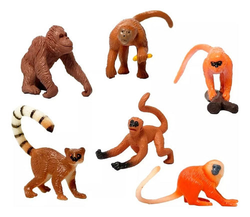 Explorer Fan Jungle Monkey Mini Doll Set X 6 1